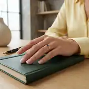 Renkli Taşlı Altın Zincir Yüzük 3