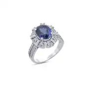 Pırlantalı Safir Yüzük 2.60 Karat 1