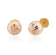Rose Altın Kalemli Top Küpe 2.5 cm 1