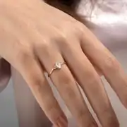 Oval Tektaş Altın Yüzük 3