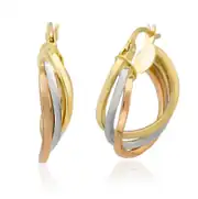 Altın İki Renkli Küpe 1
