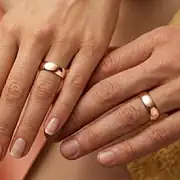 4 mm Rose Altın Çift Alyansı 2
