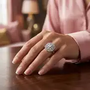 Beyaz Altın Baget Yüzük 3