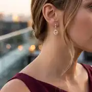 Pembe Safir  Pırlanta Küpe 0.50 Karat 2
