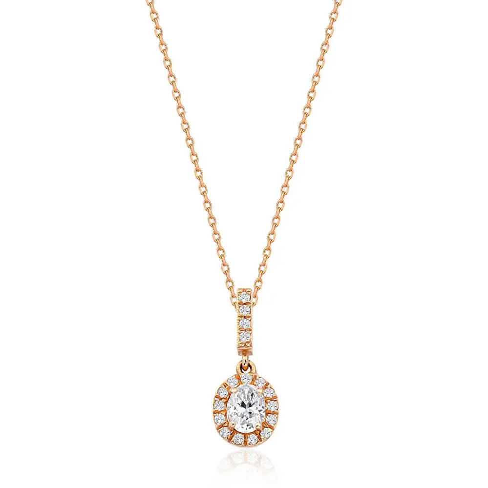 Pırlanta Rose Kolye 0.38 Karat