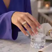 Taşlı Geometrilk Altın Yüzük 3