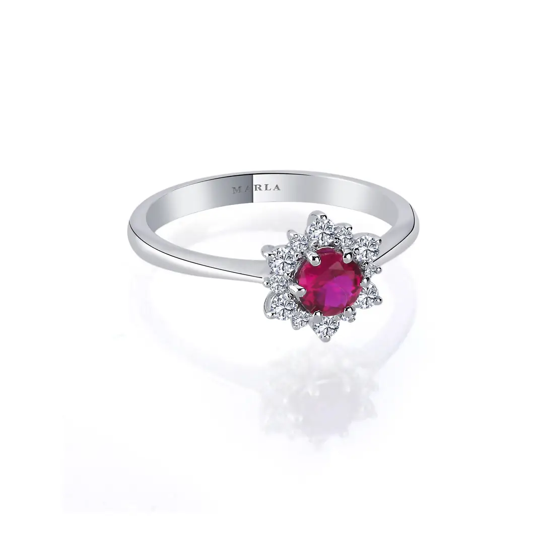 Pembe safir Yüzük 0.39 Karat 2