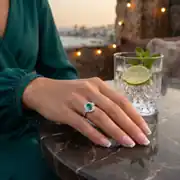 Pırlantalı Zümrüt Yüzük 3
