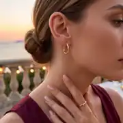 İnce Burgulu Halka Küpe 2