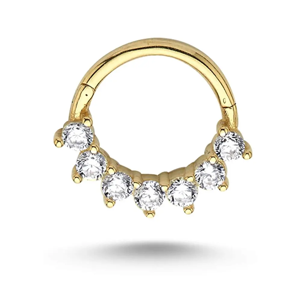 Pırlantalı Halka Piercing 0.15 Karat