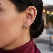 Pırlanta Halka  Küpe 2