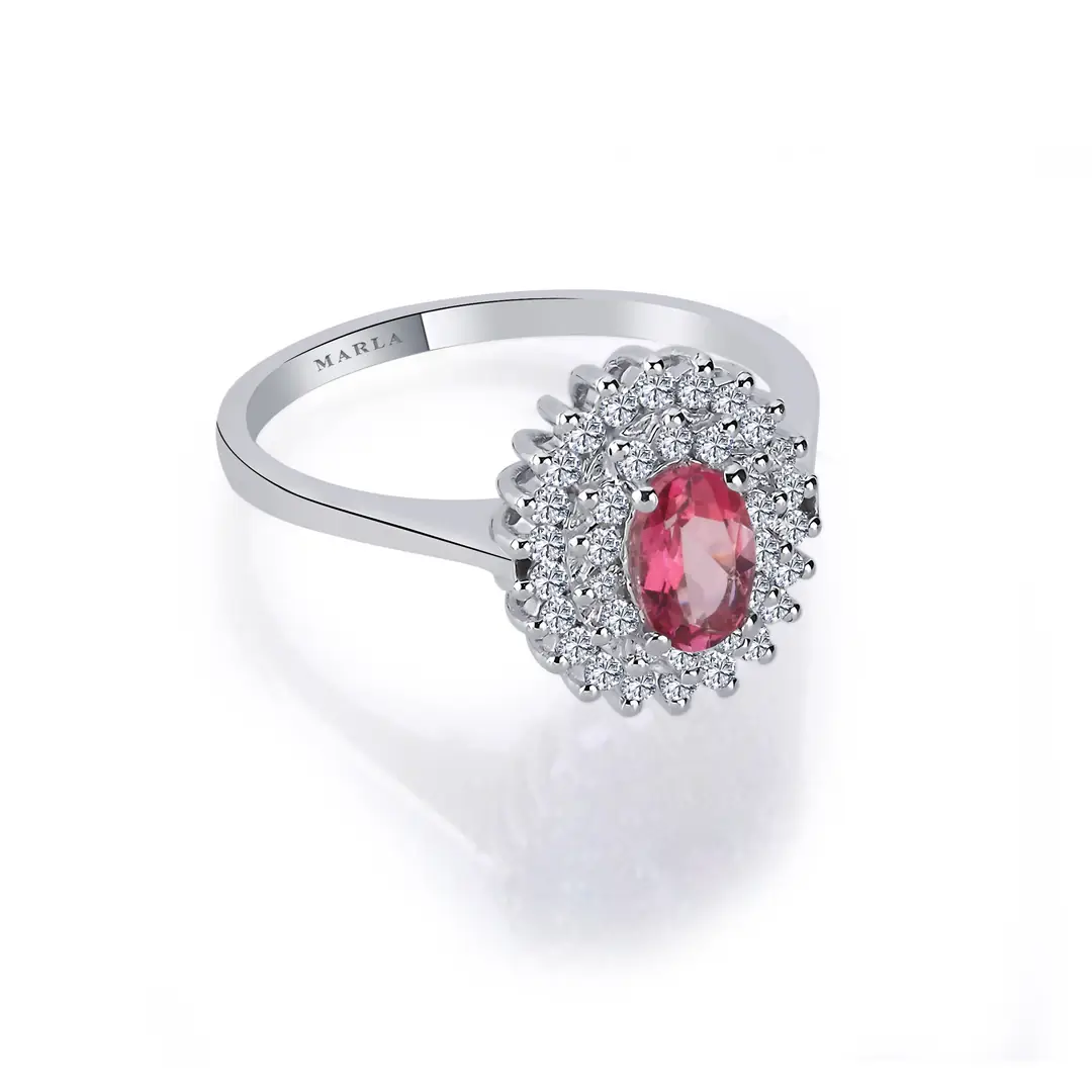 Pembe Safir Yüzük 0.56 Karat 2