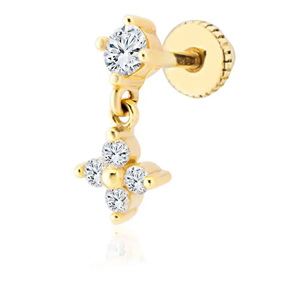 Pırlanta Sarkıtlı Tragus 0.10 Karat