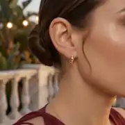 Geometrık Altın Küpe 2