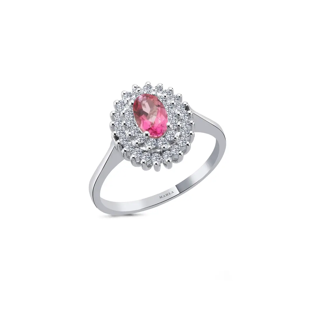 Pembe Safir Yüzük 0.56 Karat