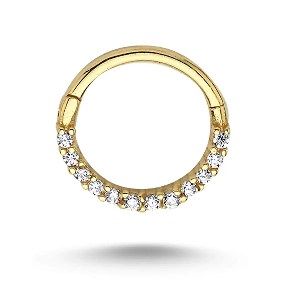 Taş Detaylı Halka Piercing