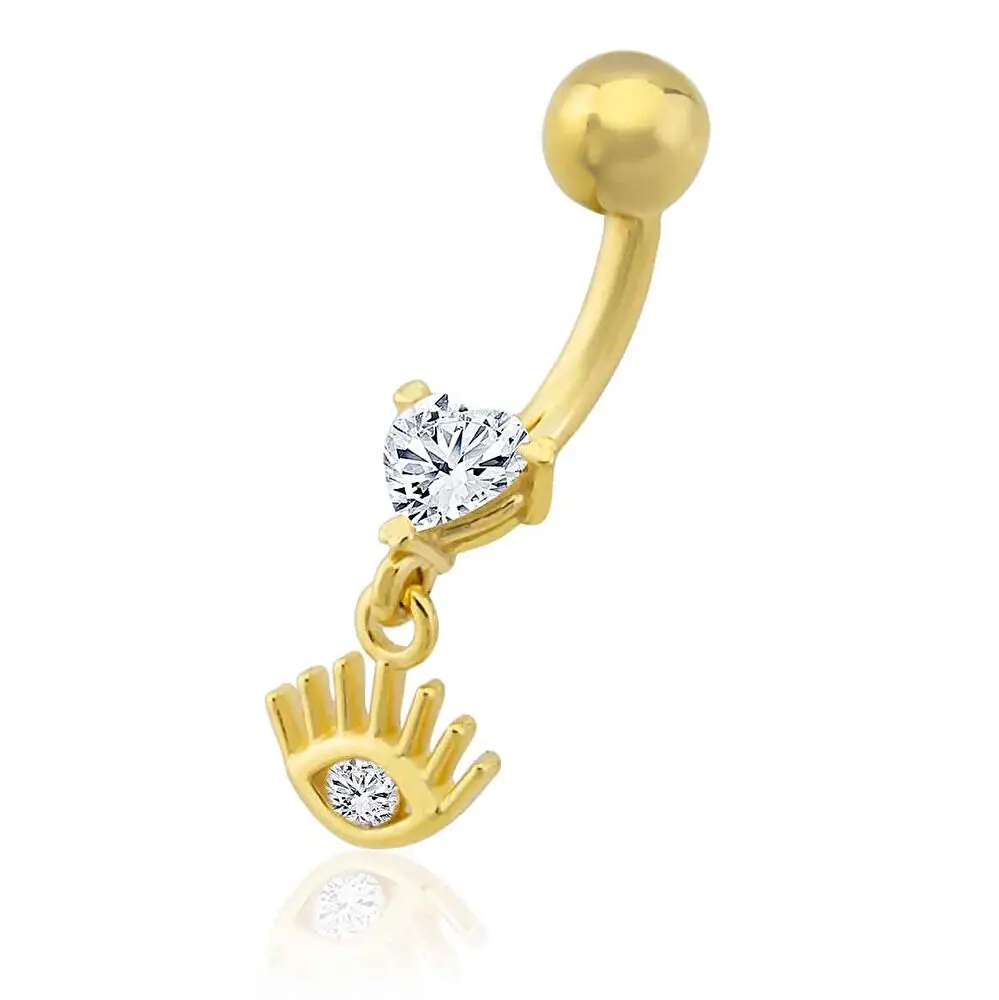 Taşlı Göbek Piercing
