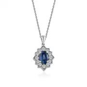 Safir  Pırlanta Kolye  0.50 Karat 1