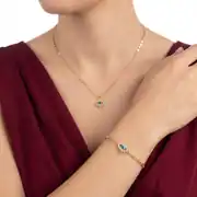 Taş Detaylı Göz Altın Set 2