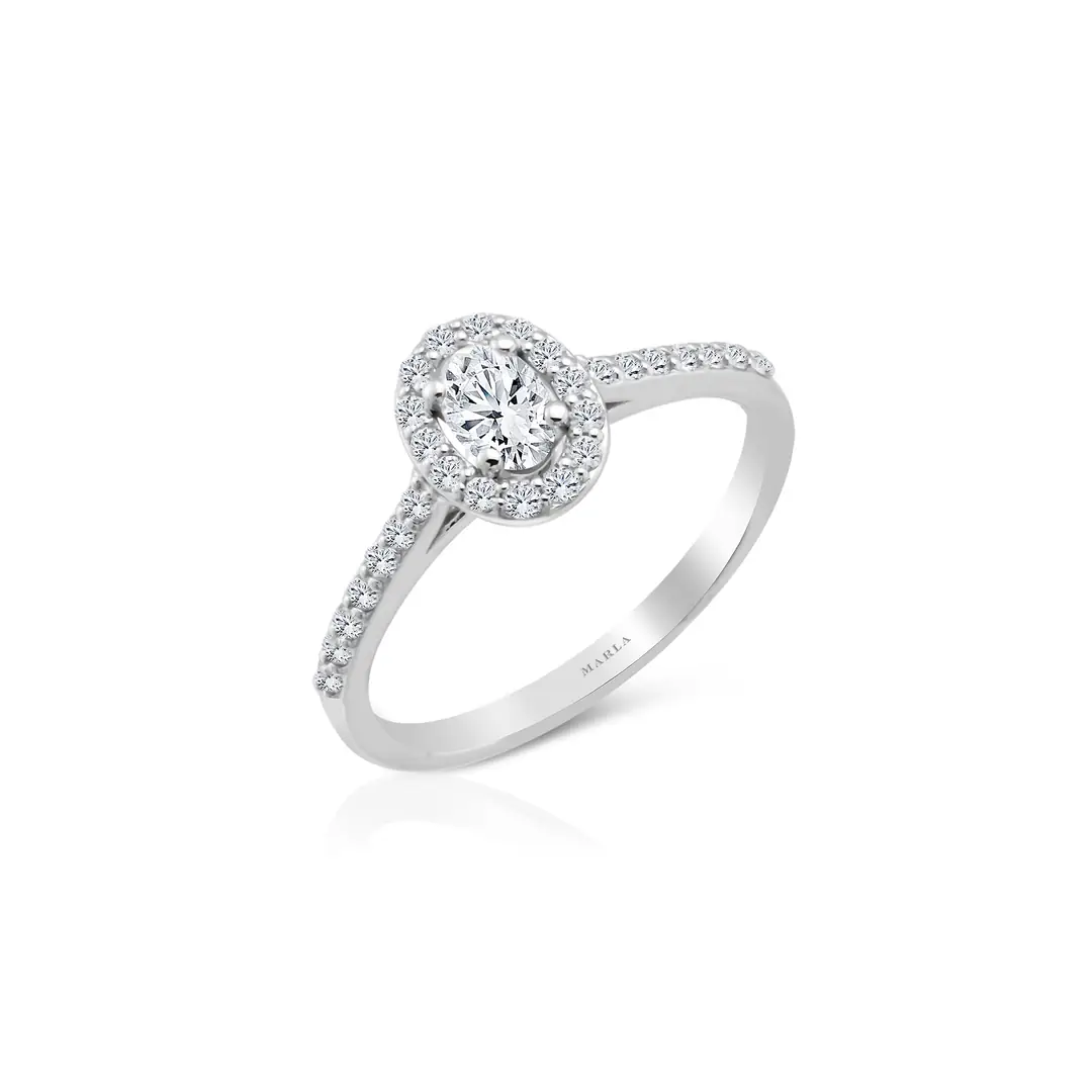 Pırlanta Oval Tektaş Yüzük 0.52 Karat