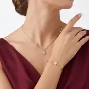 Taş Detaylı Güneş Altın İkili Set 2