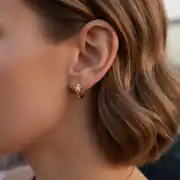 Yıldız Altın Halka Küpe 2