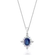 Oval Safir Kolye 0.35 Karat 1