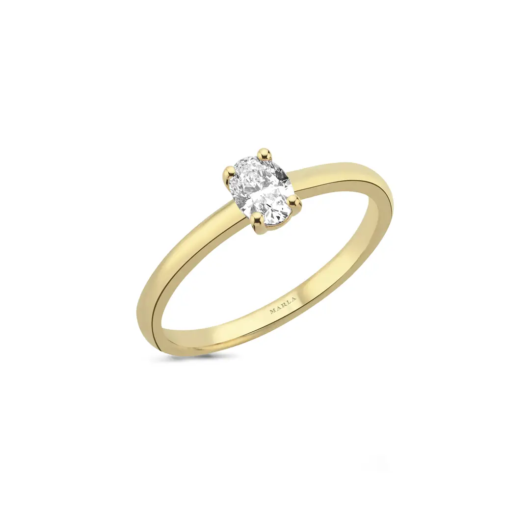 Oval Tektaş Pırlanta 0.30 Karat