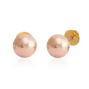 Rose Altın Top Küpe 2 cm 1