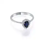 Safir Pırlanta Yüzük 0.50 Karat 2