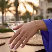 Altın Güneş Detaylı Zincir Bileklik 2