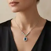 Renkli Taşlı Pırlanta Kolye 2