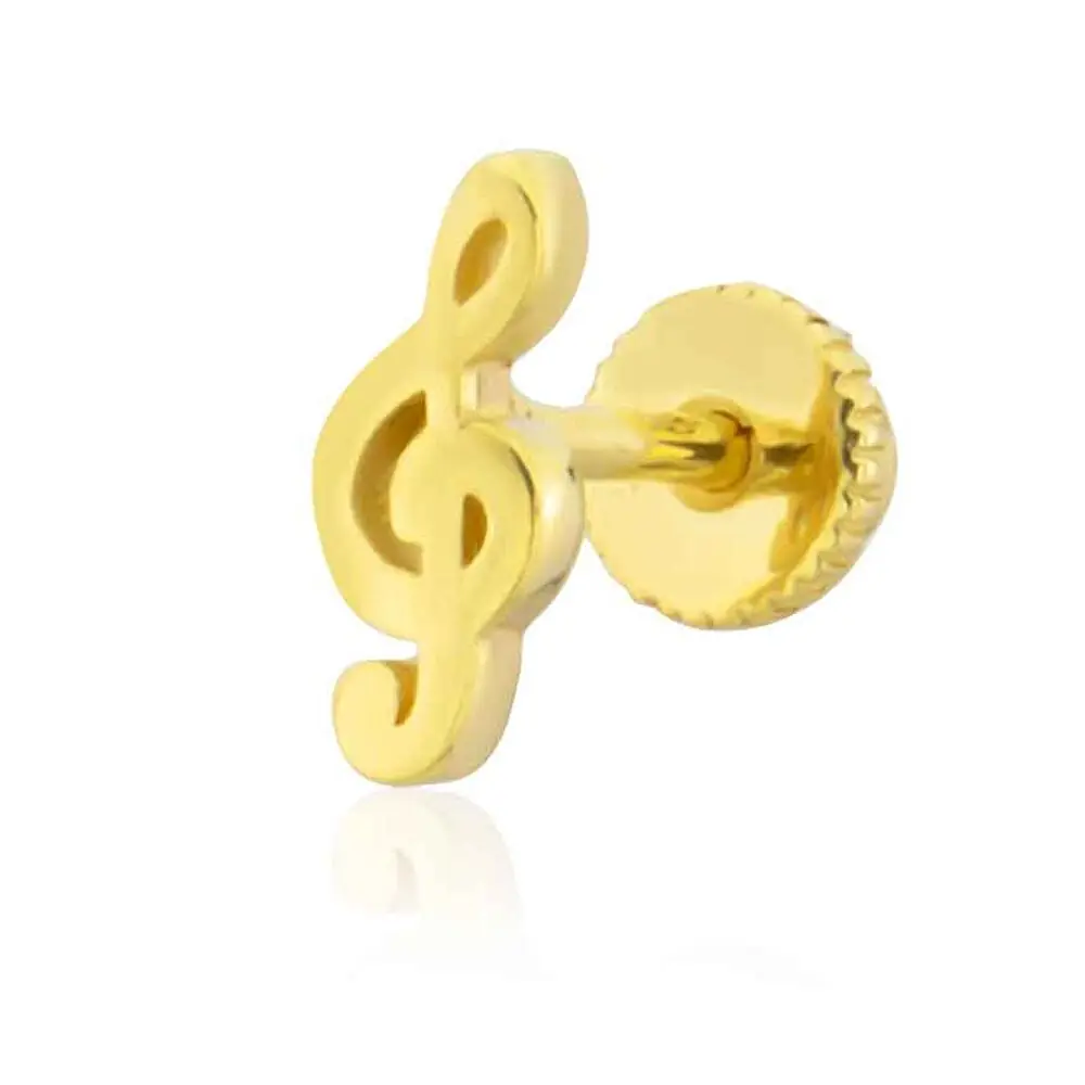 Sol Anahtarı Figürlü Tragus Küpe