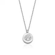 Beyaz Altın Tektaş Kolye 1