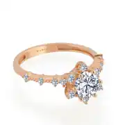 Rose Gold Lotus Yüzük 2