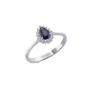 Safir Pırlanta Yüzük 0.50 Karat 1