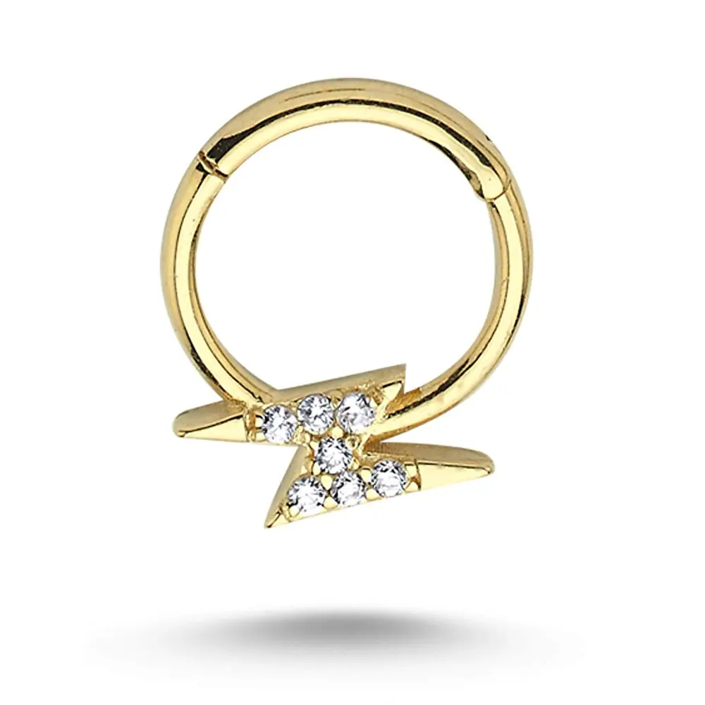 Taş Detaylı Halka Piercing