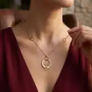 Altın Geometrik Kolye 2