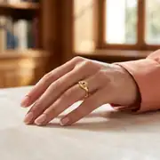 Taşlı Göz Altın Yüzük 3