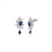 Safir Pırlanta Küpe 0.60 Karat 1