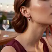 Pırlantalı Yakut Küpe 2