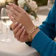Taşlı Zincir Altın Bileklik 2
