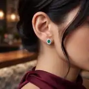 Pırlantalı Zümrüt Küpe 2
