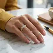 Taş Detaylı Altın Yüzük 4
