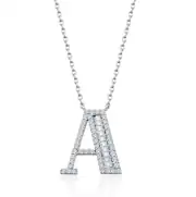Pırlanta Baget Taşlı Harf Kolye 0.55 Karat 1