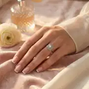 Beyaz Altın Baget Yüzük 3