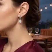 Oval Pırlanta Küpe 0.32 Karat 2