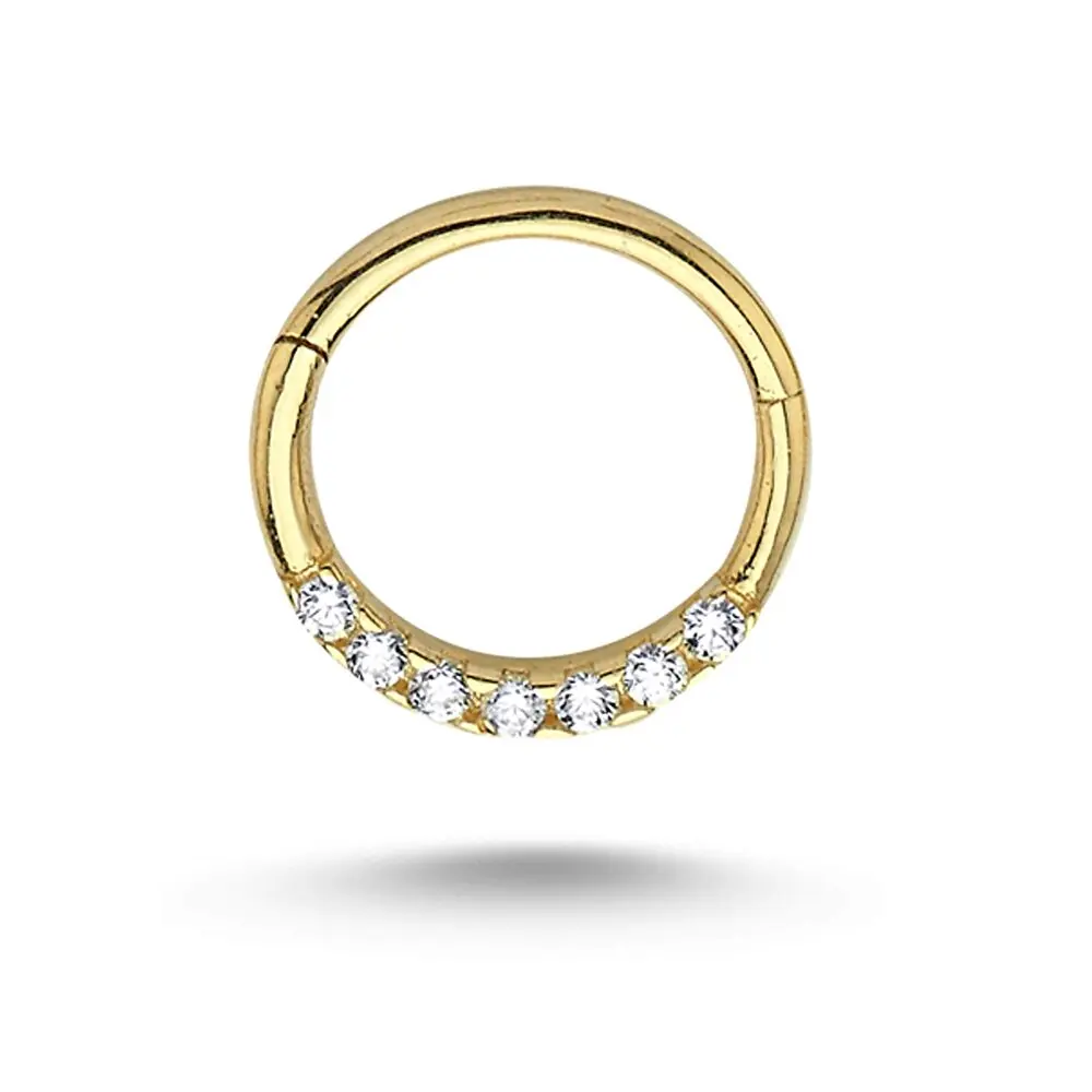 Taş Detaylı Halka Piercing
