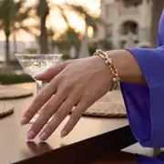 Taşlı Zincir Altın Bileklik 2