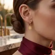 Altın Kar Tanesi Küpe 2